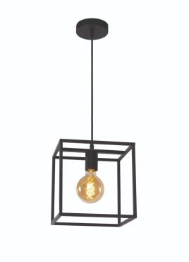 Leuchtenkönig Achille - Hängeleuchte - 25 x 25 x 155 cm - schwarz
