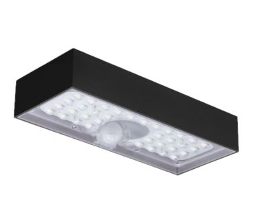 Century Italia Domne - Außenwandleuchte mit Solarsensor - 23 x 4,3 x 9,7 cm - 6W LED inkl. - IP65 - schwarz