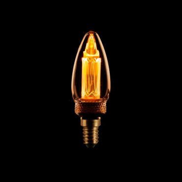 ETH LED-Glühkerze - E14 - 2.3W dimmbar - 1800K - gold