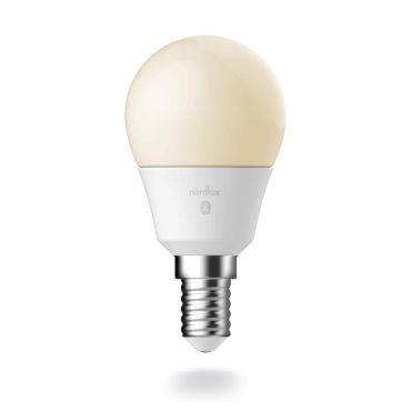 Nordlux Smart LED-Glühbirne - intelligente Beleuchtung - Ø 4,5 x 8,7 cm - E14 - 4,7W - Dimmfunktion und einstellbare Lichtfarbe per App - weiß