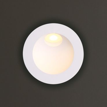 Maxlight Time - Wandeinbauleuchte - Ø 8 x 4 cm - 2W LED inkl. - IP54 - weiß