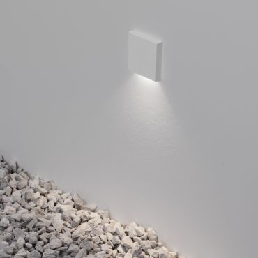 Nova Luce Iko - Wandeinbauleuchte - 5,5 x 5,5 x 9 cm - 1W LED inkl. - IP67 - Sand Weiß