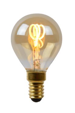 Lucide LED-Glühbirne - Ø 4,5 x 7 cm - E14 - 3W dimmbar - 2200K - amber
