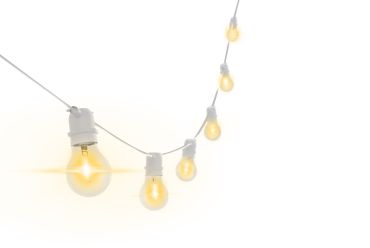 Century Italia Fiesta – 8,5 m Lichterkette, davon 3,34 m Kabel – 10 × 6 W LED inkl. – IP44 – weiß