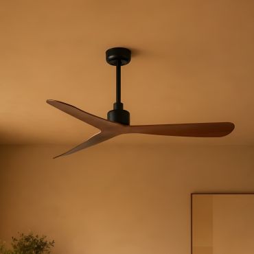 Faro Rocker M - Deckenventilator - Ø 132 cm - matt schwarz und walnuss