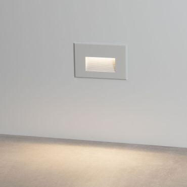 Nova Luce Polka - Wandeinbauleuchte - 12 x 8 x 7,4 cm - 4W LED inkl. - IP65 - Sand Weiß