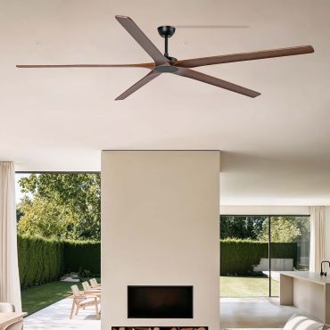 Faro Bigwood 24 XXL - deckenventilator - Ø 240 cm - matt schwarz und walnuss dunkel