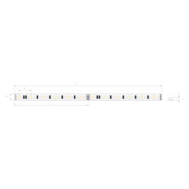 Klus LED-Streifen - 0,6 cm breit, 500 cm lang - 24Vdc - 15,6 W LED pro Meter - 96 LEDs pro Meter - IP20 - RGB