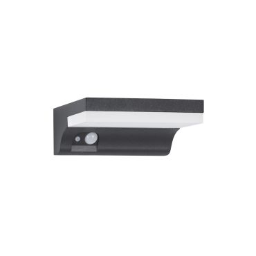 Nova Luce Dyn - Außenwandleuchte mit Solarsensor und Schalter - 16 x 11,5 x 6 cm - 1,5W dimmbare LED inkl - IP65 - anthrazit