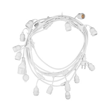 Century Italia Fiesta – 9,27 m Lichterkette, davon 0,6 m Kabel – 15 x E27 (exkl.) – IP44 – weiß
