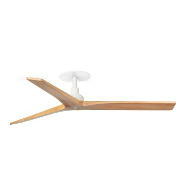 Faro Klim M - Deckenventilator mit Einbaufassung - Ø 125 cm - matt Weiß und Kiefer