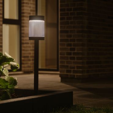 Nordlux Coupar Solar - gartenpfosten mit Solarantrieb - Ø 14 x 80 cm  - 3,2W LED inkl. - IP44 - schwarz