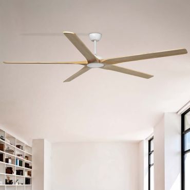 Faro Bigwood 20 XL - deckenventilator - Ø 200 cm - matt Weiß und Kiefer