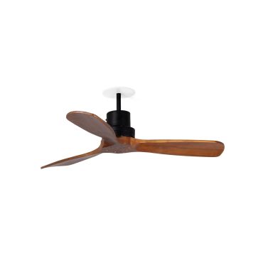 Faro Lantau S - Deckenventilator mit Einbaufassung - Ø 107 cm - matt schwarz und walnuss