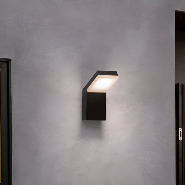 Nova Luce Farge - Außenwandleuchte - 10 x 22 x 16,5 cm - 12W LED inkl. - IP65 - dunkel anthrazit