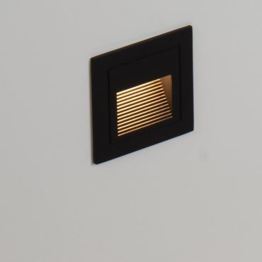 Nova Luce Polka - Wandeinbauleuchte - 8,5 x 8,5 x 7,2 cm - 3W LED inkl. - IP65 - Sand schwarz