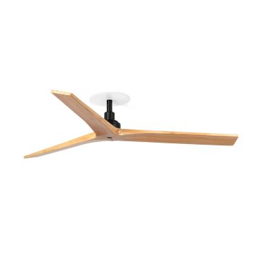 Faro Klim M - Deckenventilator mit Einbaufassung - Ø 125 cm - matt schwarz und Kiefer