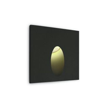 ONE Light Indoor/Outdoor Dark Light Wall Recessed - Wandeinbauleuchte - 7 x 4,5 x 7 cm - 3W LED inkl. - IP54 - schwarz