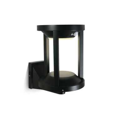 ONE Light Solar Cages - Außen-Solar-Wandleuchte mit Bewegungsmelder - 21,5 x 16 x 23,7 cm - 2W LED inkl. - IP65 - schwarz