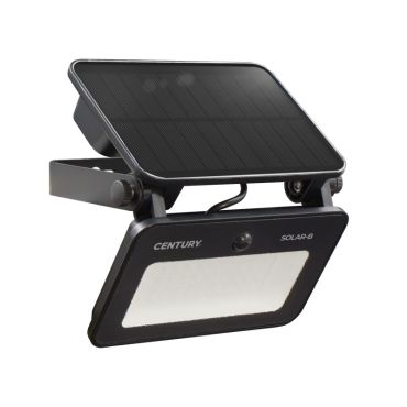 Century Italia Solar-B - solarbetriebener Strahler mit Bewegungssensor - 14,3 x 9,7 x 4,4 cm - 8W LED inkl - einstellbare Lichtfarbe - IP65 - schwarz