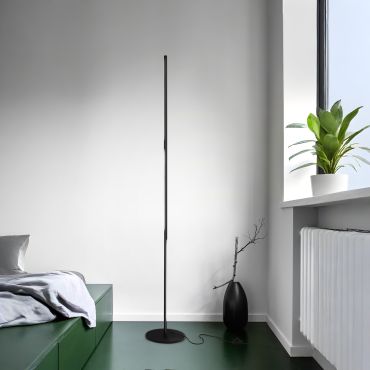 Nova Luce Handy - Stehleuchte - 171 cm - 25W LED inkl. - sand schwarz