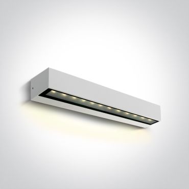 ONE Light Linear Outdoor Series Simple Sided - Wandleuchte - 38 x 7,6 x 6,6 cm - 9W LED inkl - IP65 - weiß