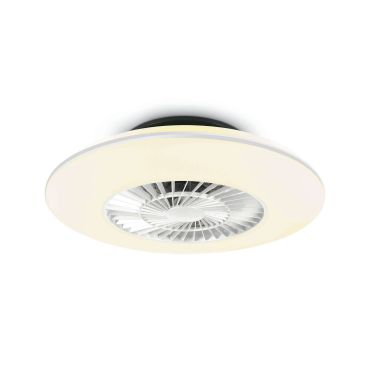 ONE Light Plafo - Deckenleuchte mit Ventilator und Fernbedienung - Ø 60 x 15 cm - 30W LED inkl. - weiß