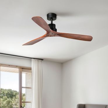 Faro Lantau L - Deckenventilator - Ø 132 cm - matt schwarz und walnuss