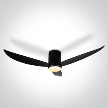 ONE Light Black Body - Deckenventilator mit Licht und Fernbedienung - Ø 132 x 27 cm - 22W LED inkl. - schwarz