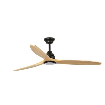 Faro Alo L - Deckenventilator mit Licht - Ø 152 cm - matt schwarz und Kiefer