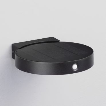 Nova Luce Aigo - solarbetriebener Außenwandleuchte mit Sensor - 16 x 3,2 x 17,7 cm - 2W LED inkl. - IP65 - dunkel anthrazit