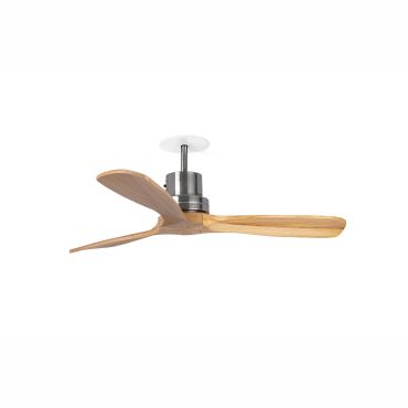 Faro Lantau S - Deckenventilator mit Einbaufassung - Ø 107 cm - Nickel matt und Kiefer