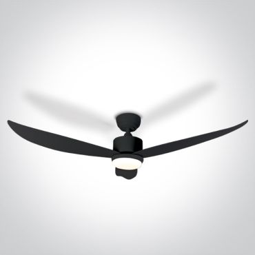 ONE Light Black Body - Deckenventilator mit Licht und Fernbedienung - Ø 132 x 35 cm - 22W LED inkl. - schwarz