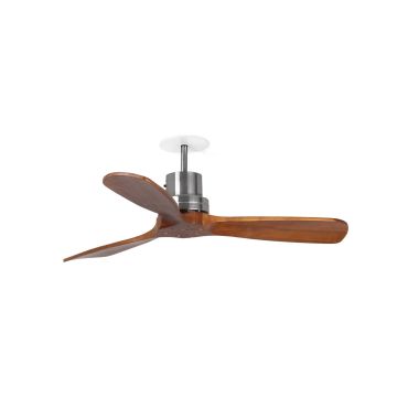 Faro Lantau S - Deckenventilator mit Einbaufassung - Ø 107 cm - Nickel matt und walnuss