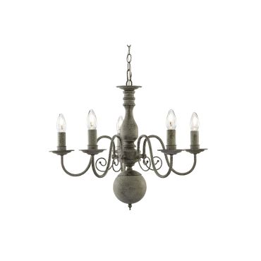 Searchlight Greythorne - Kronleuchter - Ø 60 x 133 cm - grau