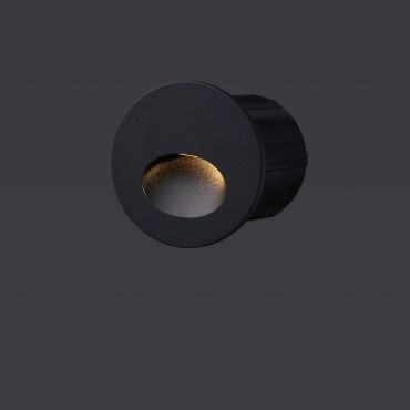 Nova Luce Circe - Wandeinbauleuchte - Ø 7 x 6,5 cm - 3W LED inkl. - IP54 - dunkel anthrazit