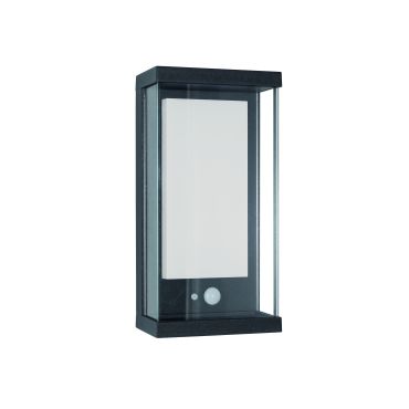 Nova Luce Bay - Außenwandleuchte mit Solarsensor und Schalter - 12,6 x 8,3 x 25,2 cm - 1,5W dimmbare LED inkl - IP65 - anthrazit