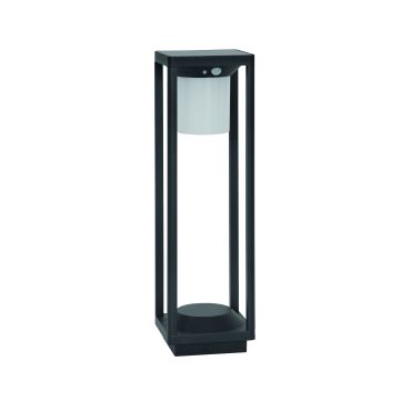 Nova Luce Loveto - tragbare Stehleuchte mit Solarsensor - 14,5 x 14,5 x 50 cm - 1,5W dimmbare LED inkl - IP65 - anthrazit