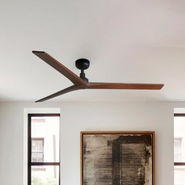 Faro Klim L - Deckenventilator - Ø 150 cm - matt schwarz und dunkle walnuss