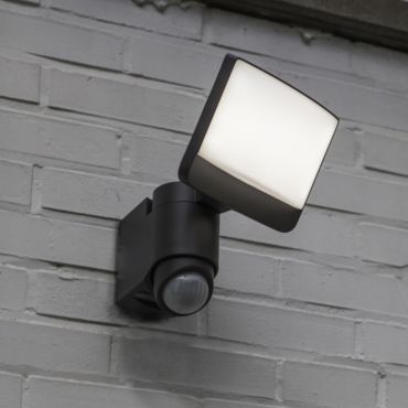 Lutec Sunshine - Solarstrahler mit Sensor - 18 x 24 cm - 7,5W LED inkl. - IP44 - dunkelgrau