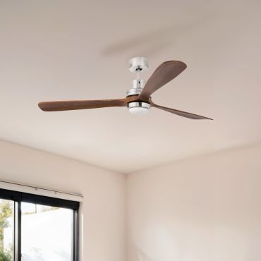 Faro Lantau XL - Deckenventilator mit Licht - Ø 168 cm - Nickel matt und walnuss