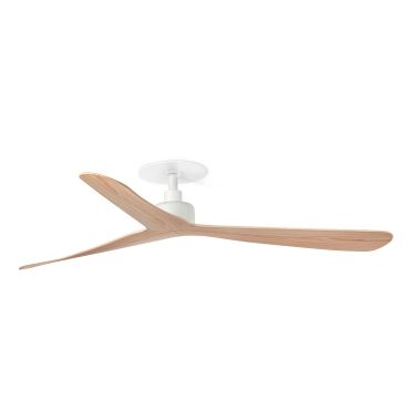 Faro Rocker M - Deckenventilator mit Einbaufassung - Ø 132 cm - matt weiß und Eschenholz