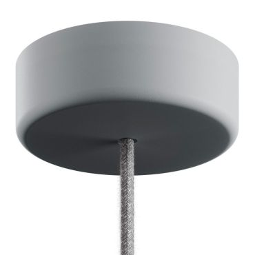 Creative Cables Eiva - Deckenabdeckung aus weichem Silikon - ø 12,5 x 4 cm - IP65 - gletschergrau