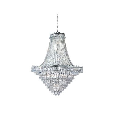 Searchlight Versailles - Kronleuchter - Ø 102 x 350 cm - Chrom und transparent