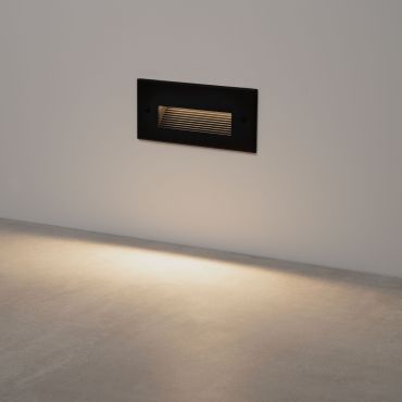 Nova Luce Polka - Wandeinbauleuchte - 17 x 7,6 x 7,4 cm - 5W LED inkl. - IP65 - Sand schwarz
