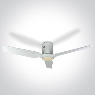 ONE Light White Body - Deckenventilator mit Licht und Fernbedienung - Ø 132 x 27 cm - weiß