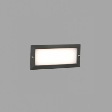 Faro Stripe - Wandeinbauleuchte - 23,3 x 7,7 x 10 cm - 5W LED inkl. - IP54 - dunkelgrau