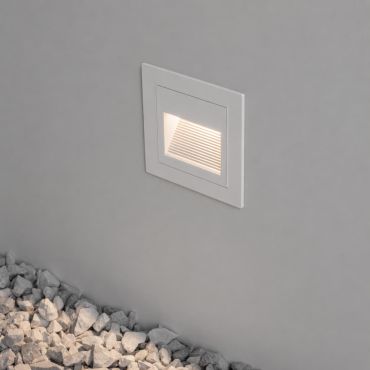 Nova Luce Mono - Wandeinbauleuchte - 5,8 x 5,8 x 4,5 cm - 3W LED inkl. - IP65 - Sand Weiß