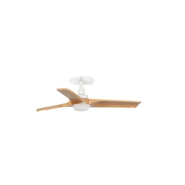 Faro Heywood S - Deckenventilator mit Licht und Einbaufassung - Ø 90 cm - matt Weiß und Kiefer