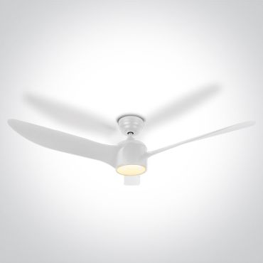 ONE Light White Body - Deckenventilator mit Licht und Fernbedienung - Ø 132 x 35 cm - 22W LED inkl. - weiß